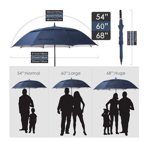 Custom Golf Umbrella 54inch to 68inch